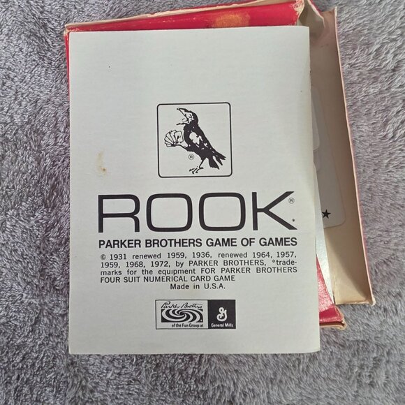Vintage Rook Card Game 1972 Parker Brothers Red Box Complete With Instructions - Picture 6 of 6